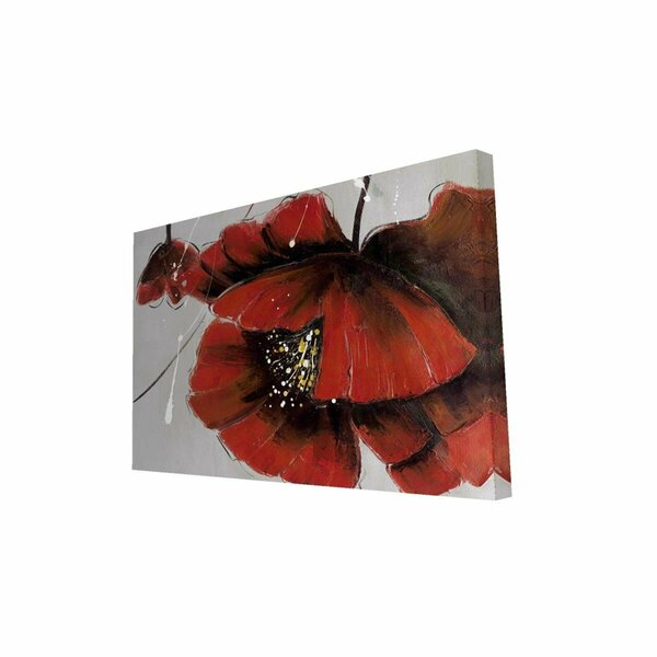 Fondo 12 x 18 in. Red Poppy Flowers-Print on Canvas FO2785406